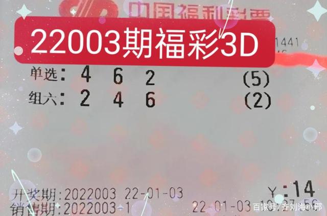 福彩3D中奖票样，梦想照进现实的幸运之钥